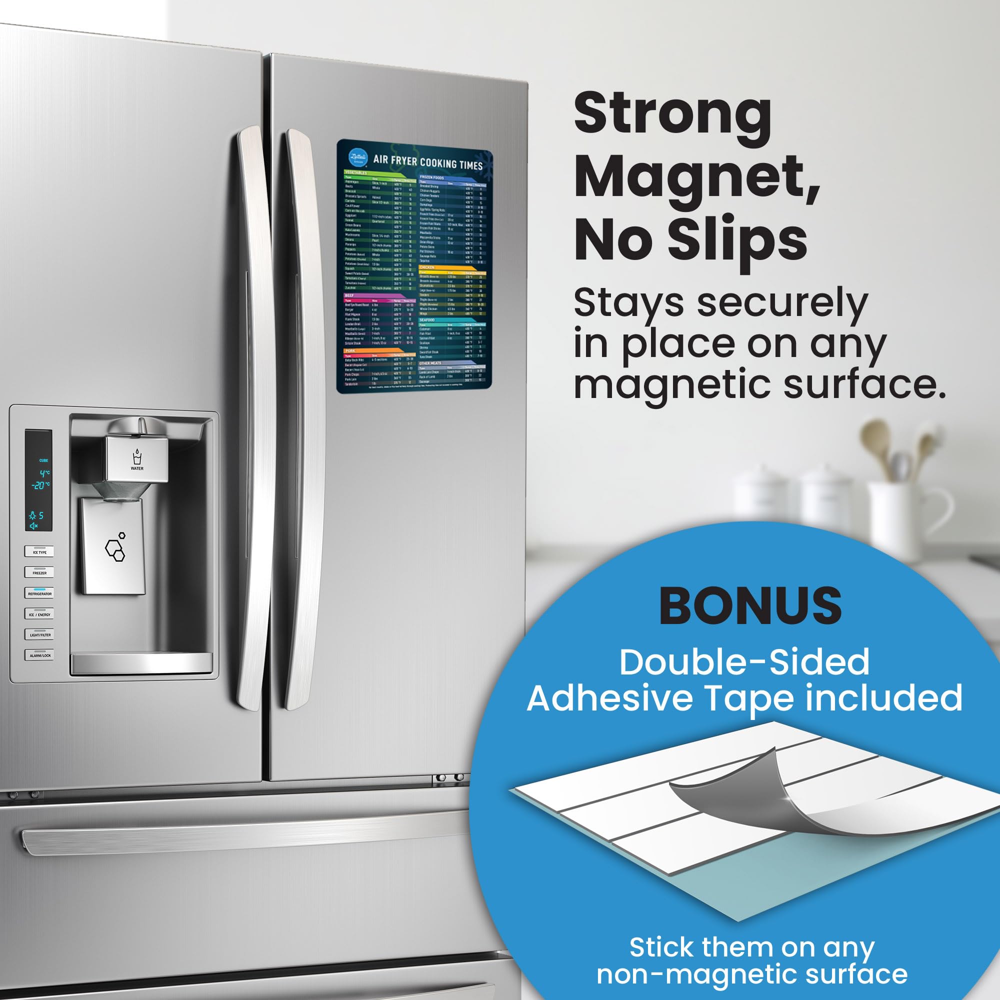 LOTTELI KITCHEN magnetic double-sided tape included for secure attachment