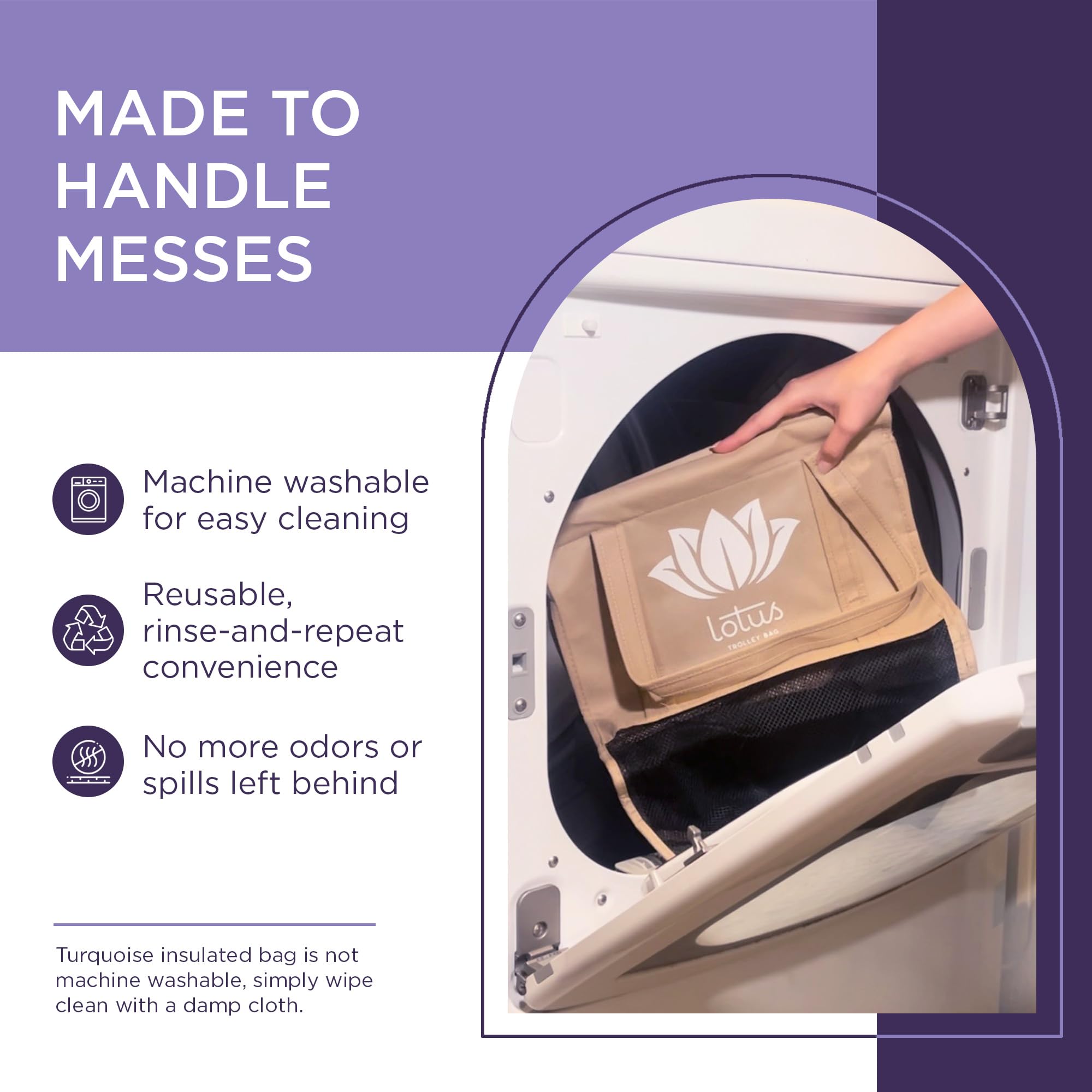 Lotus Original bags with detachable Velcro allow quick reconfiguration for errands