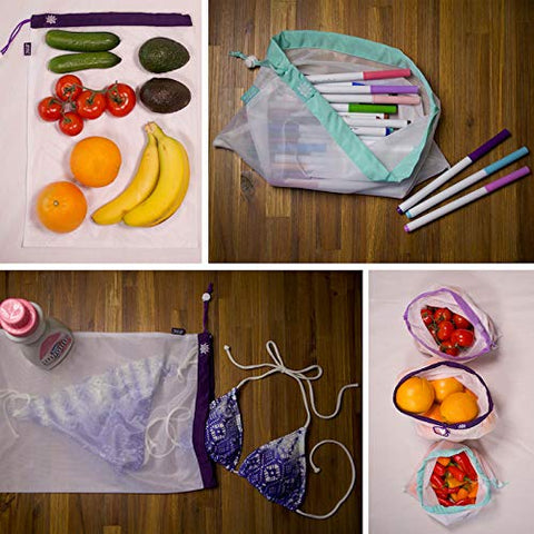 Lotus tear-resistant mesh bags with strong performance for heavy produce.