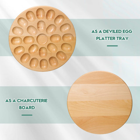 Lounsweer egg storage tray on countertop demonstrating space-saving design.