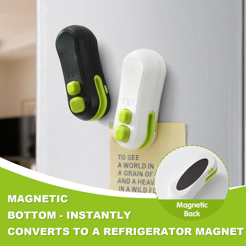 Magnetic back keeps the Loupai sealer ready on metal surfaces.