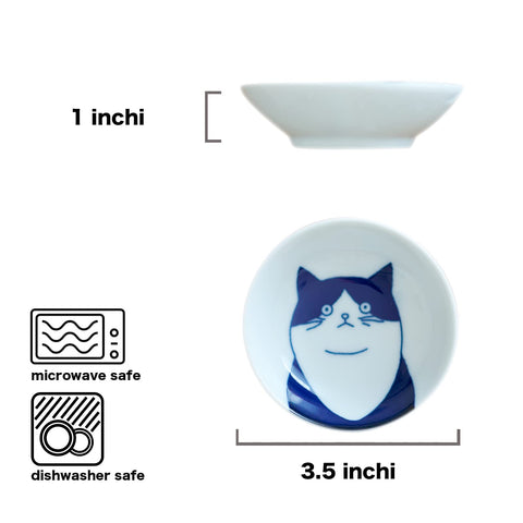 LOVE LOVE JAPAN cat plates set 3 microwave-safe small dishes for sauces