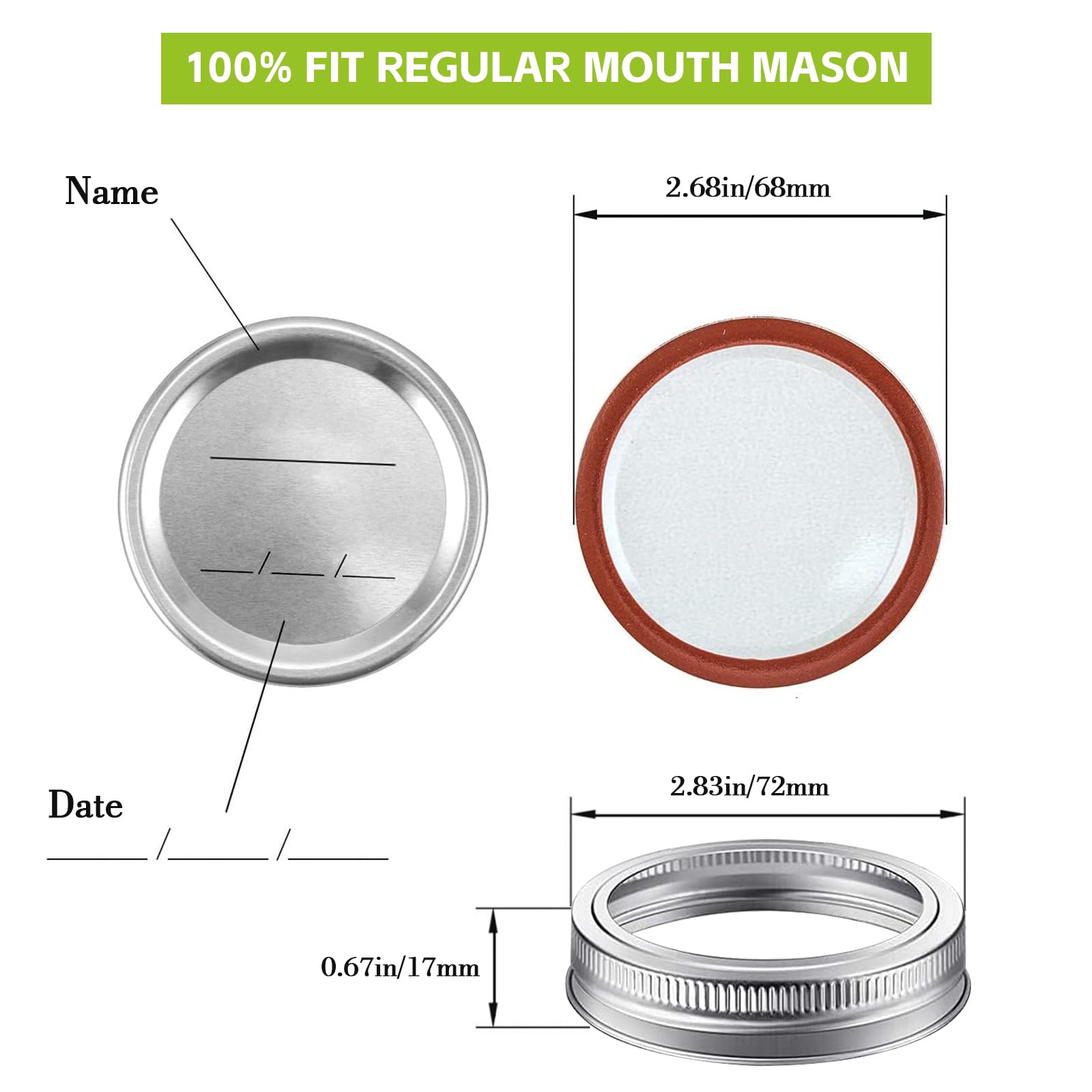 Love Moment airtight regular-mouth lids ensure spill-free storage for homemade jams.