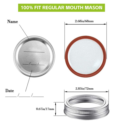 Love Moment airtight regular-mouth lids ensure spill-free storage for homemade jams.