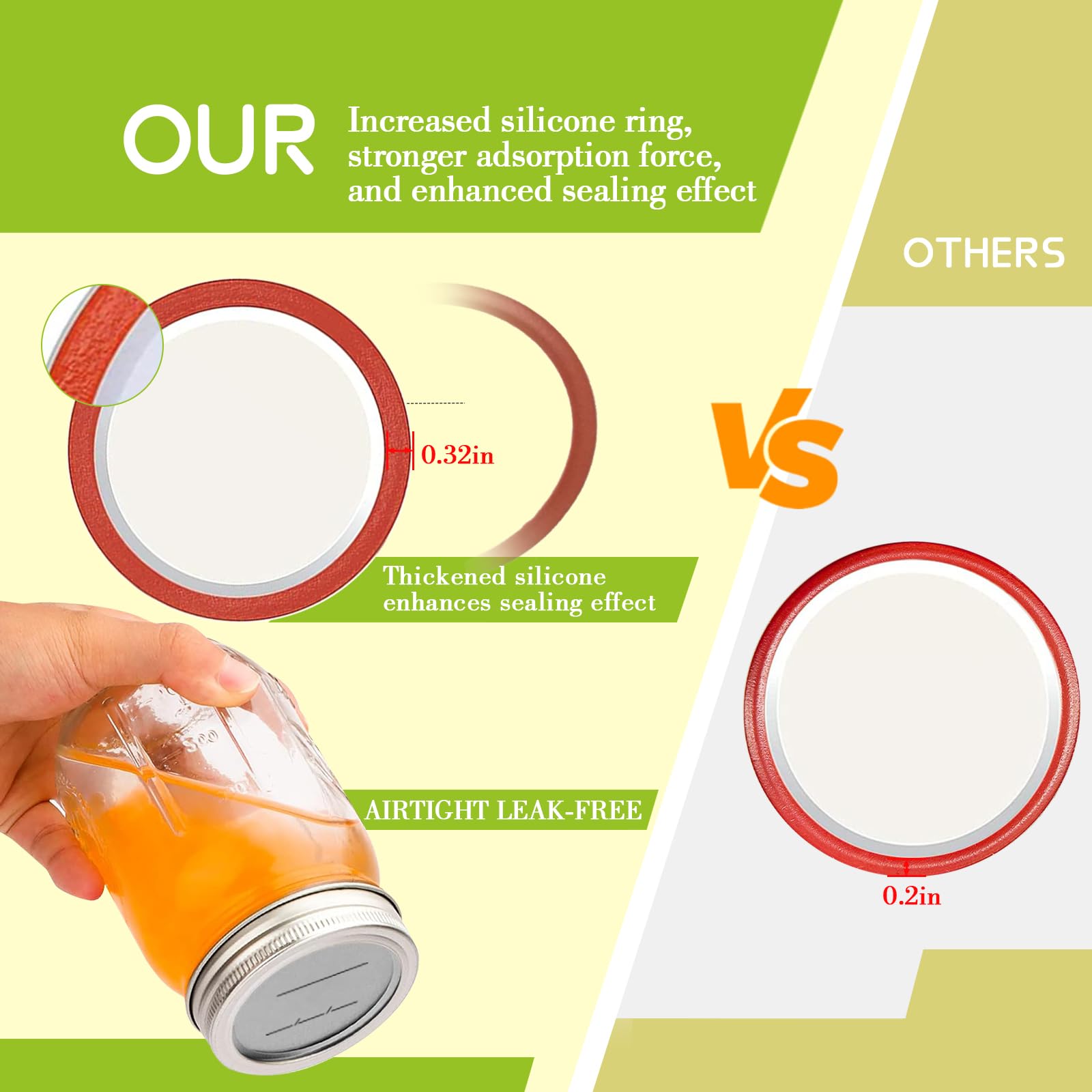 Love Moment thickened lids resist deformation for durable canning sessions.