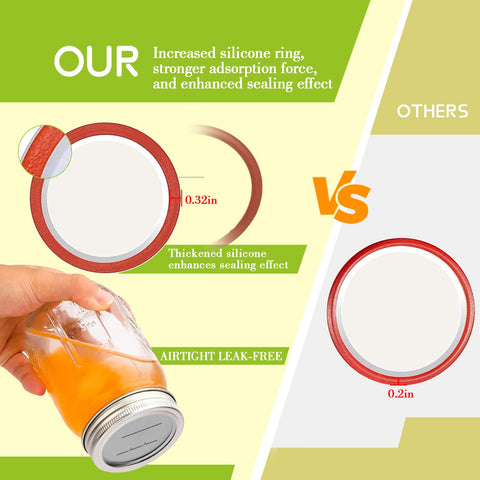 Love Moment thickened lids resist deformation for durable canning sessions.
