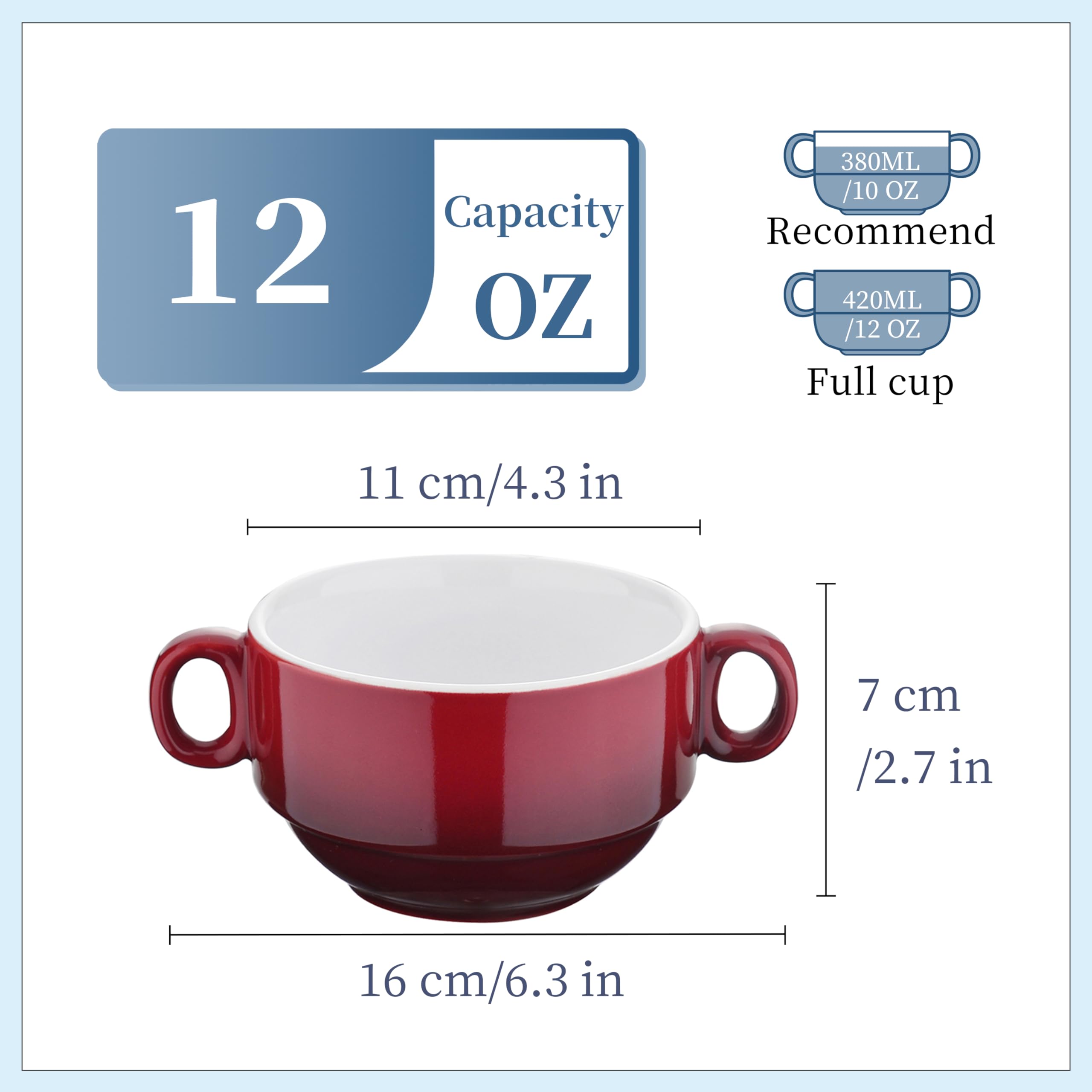 LOVECASA ceramic bowls are oven and microwave safe for warm serving.