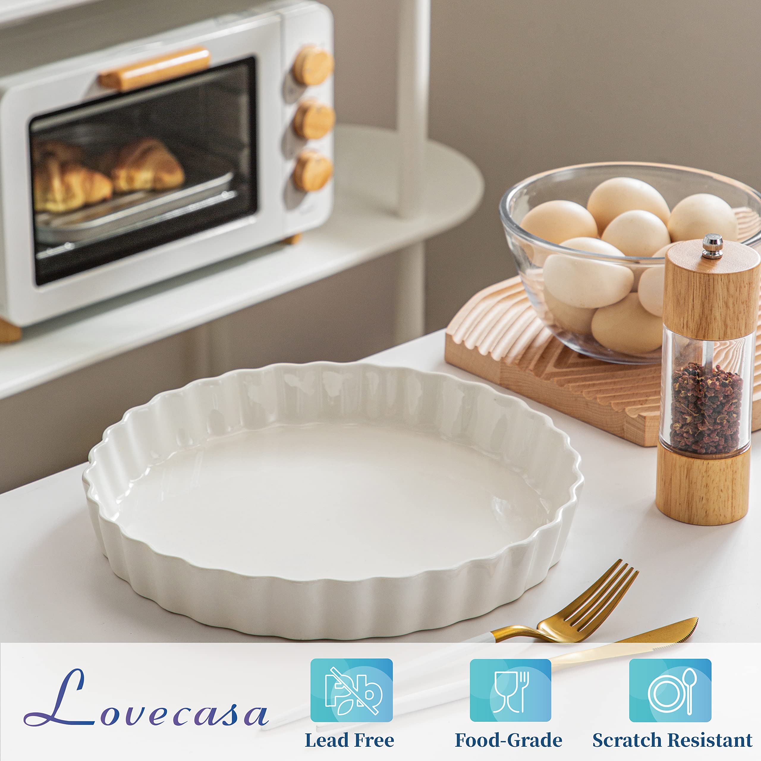 LOVECASA durable lead-free ceramic resists odors for versatile meals