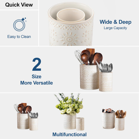 LOVECASA easy-clean ceramic utensil holders simplify maintenance