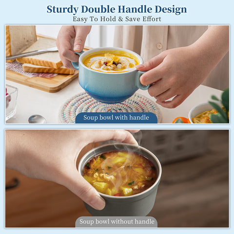 LOVECASA French onion mini bowls add color to soups.