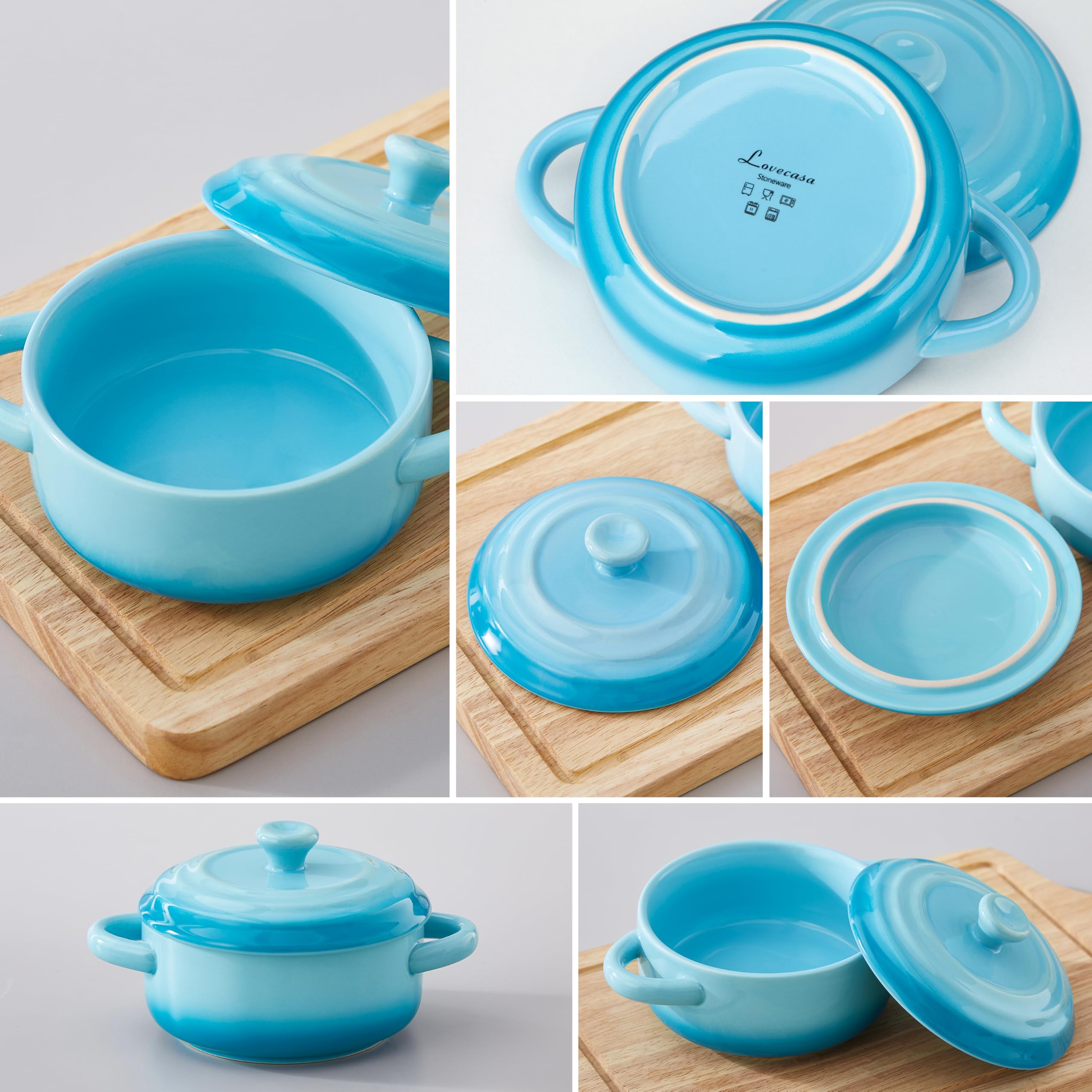 Gift-ready LOVECASA cocotte set for housewarmings and gatherings.