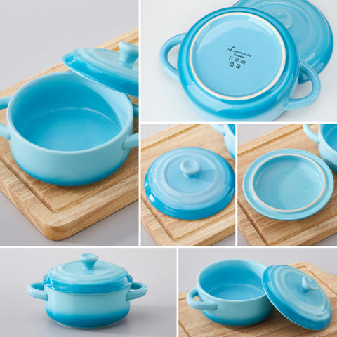Gift-ready LOVECASA cocotte set for housewarmings and gatherings.