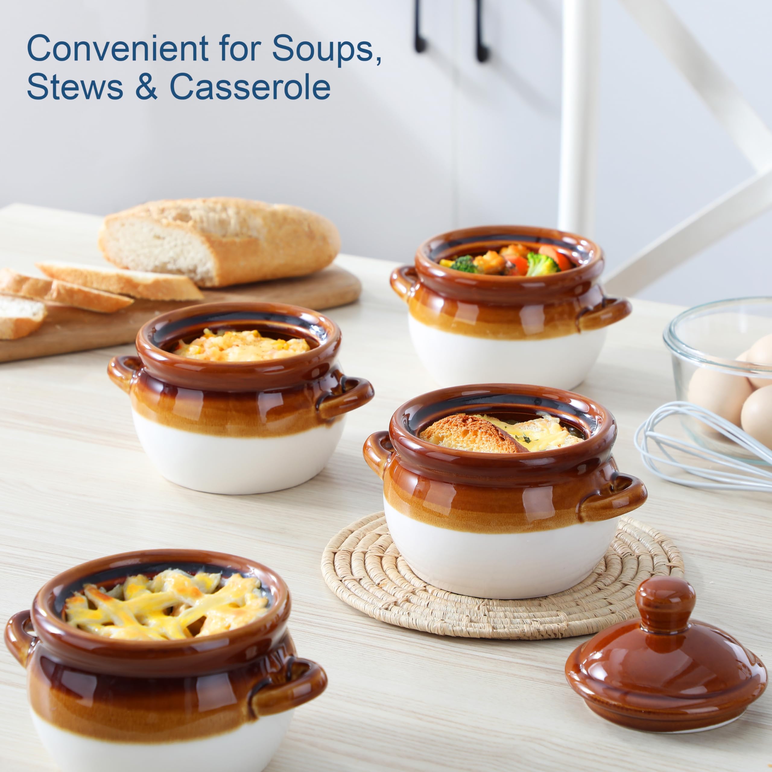 LOVECASA pot pies and soups fit perfectly in bowls.