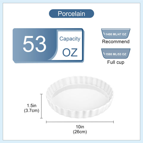 LOVECASA quiche dish with a ruffled edge for stylish handling.