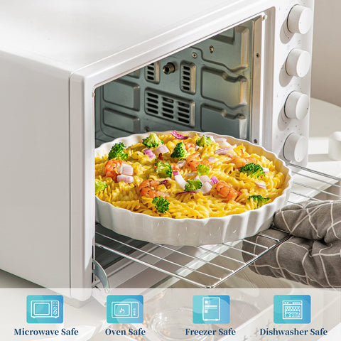 LOVECASA set of 2 pie pans for efficient batch baking.