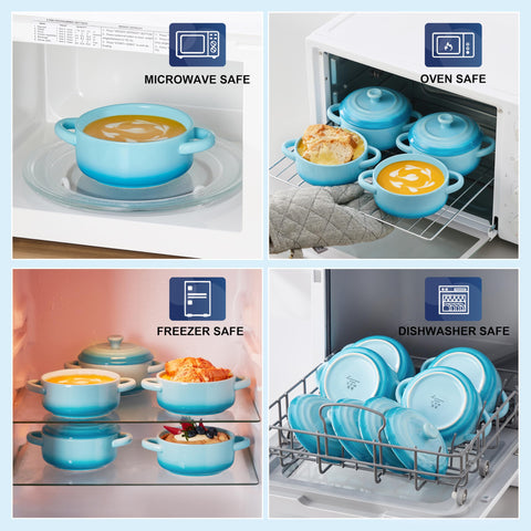 LOVECASA stackable ceramic cocotte keeps kitchen organized and tidy.