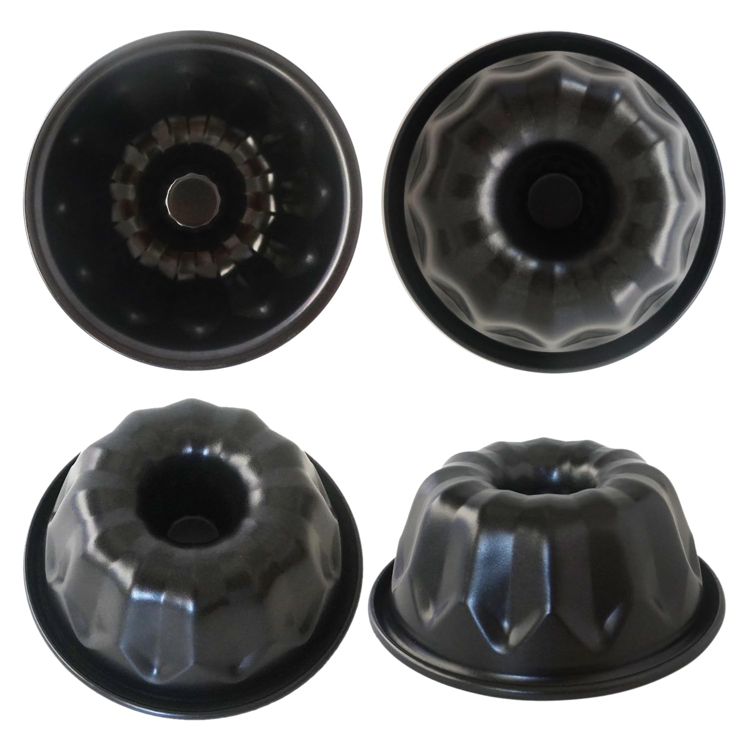 LoveDeal Mini Fluted Cake Pan nonstick surface enables easy demolding.