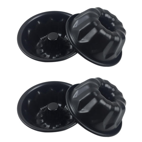 LoveDeal Mini Fluted Cake Pan top view with nonstick coating for easy release.