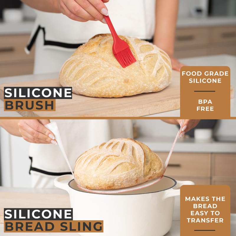 LoveHaven silicone bread brush for gentle, even flour and glaze application.
