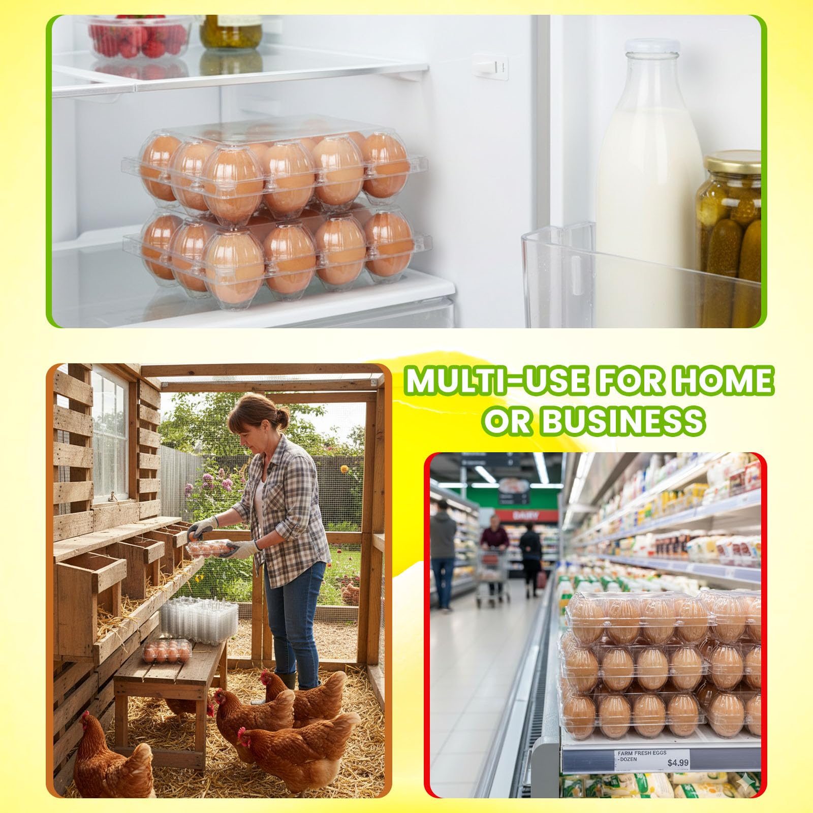 LOVEINUSA transparent design enhances product visibility at display points