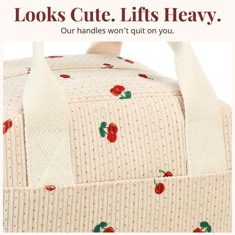 LOVELYWIND lunch bag bottom stance demonstrates upright design for organized transport