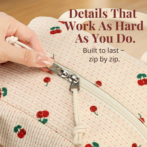 LOVELYWIND front-pocket detail offers quick access while keeping essentials within reach