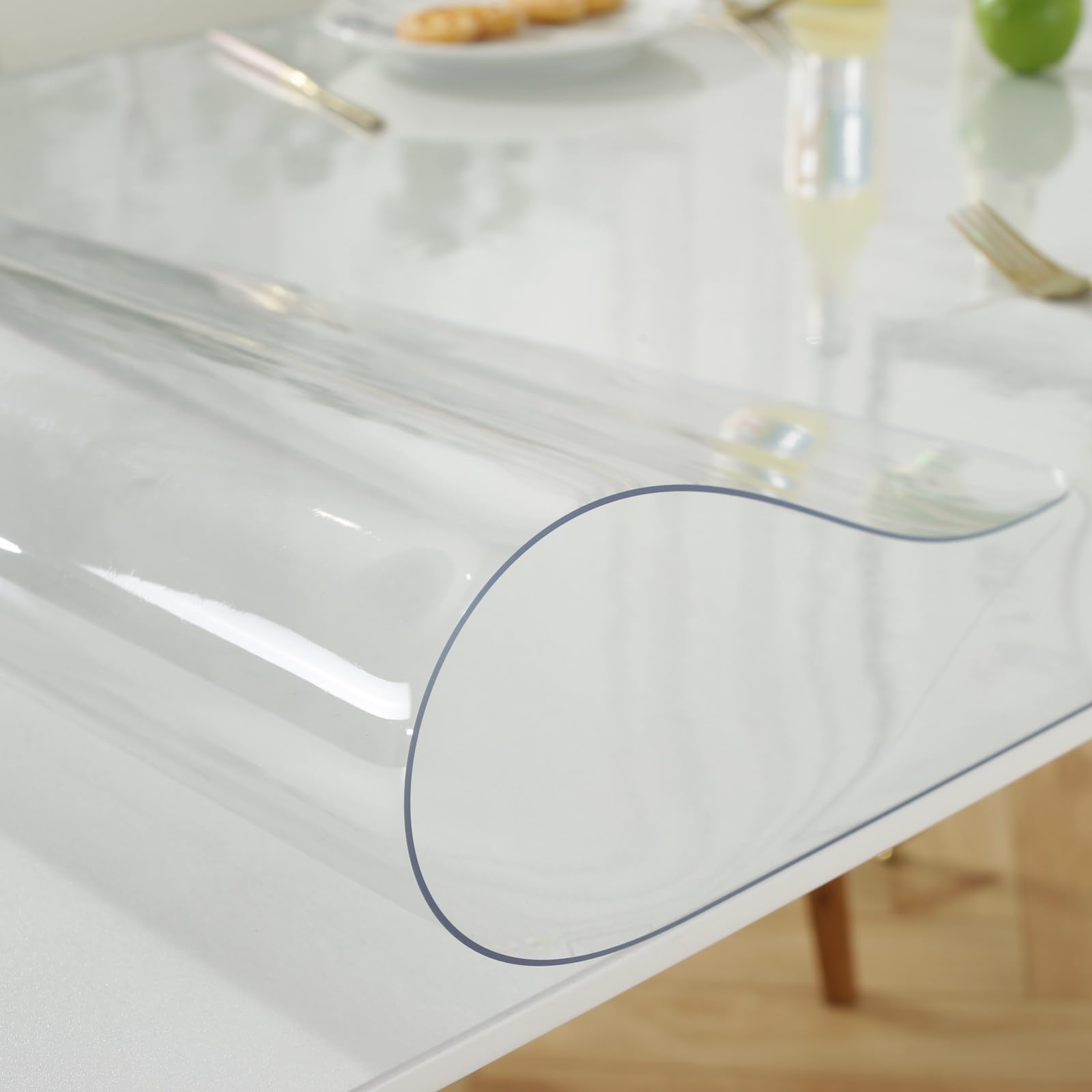 LovePads Clear Table Cover is waterproof and easy to wipe clean