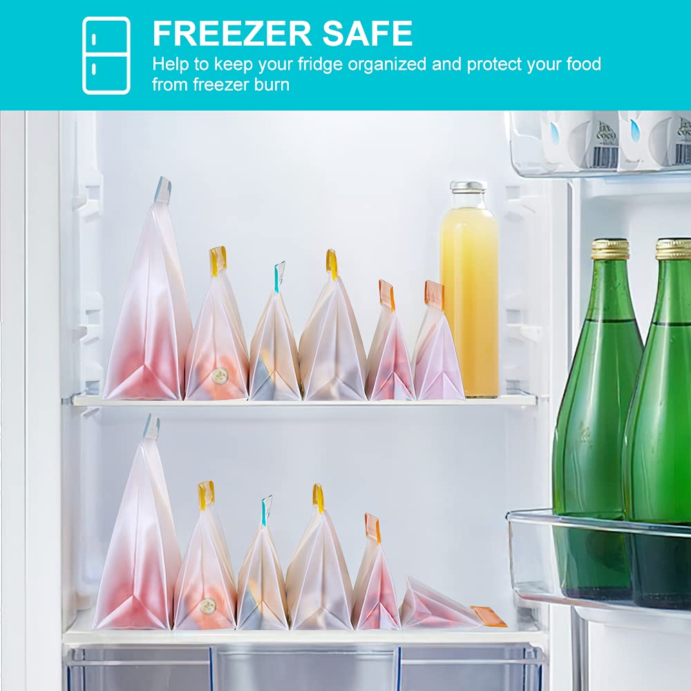 LOVESOLO freezer bags keep meat and produce fresh.