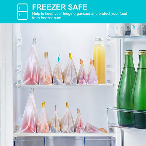 LOVESOLO freezer bags keep meat and produce fresh.