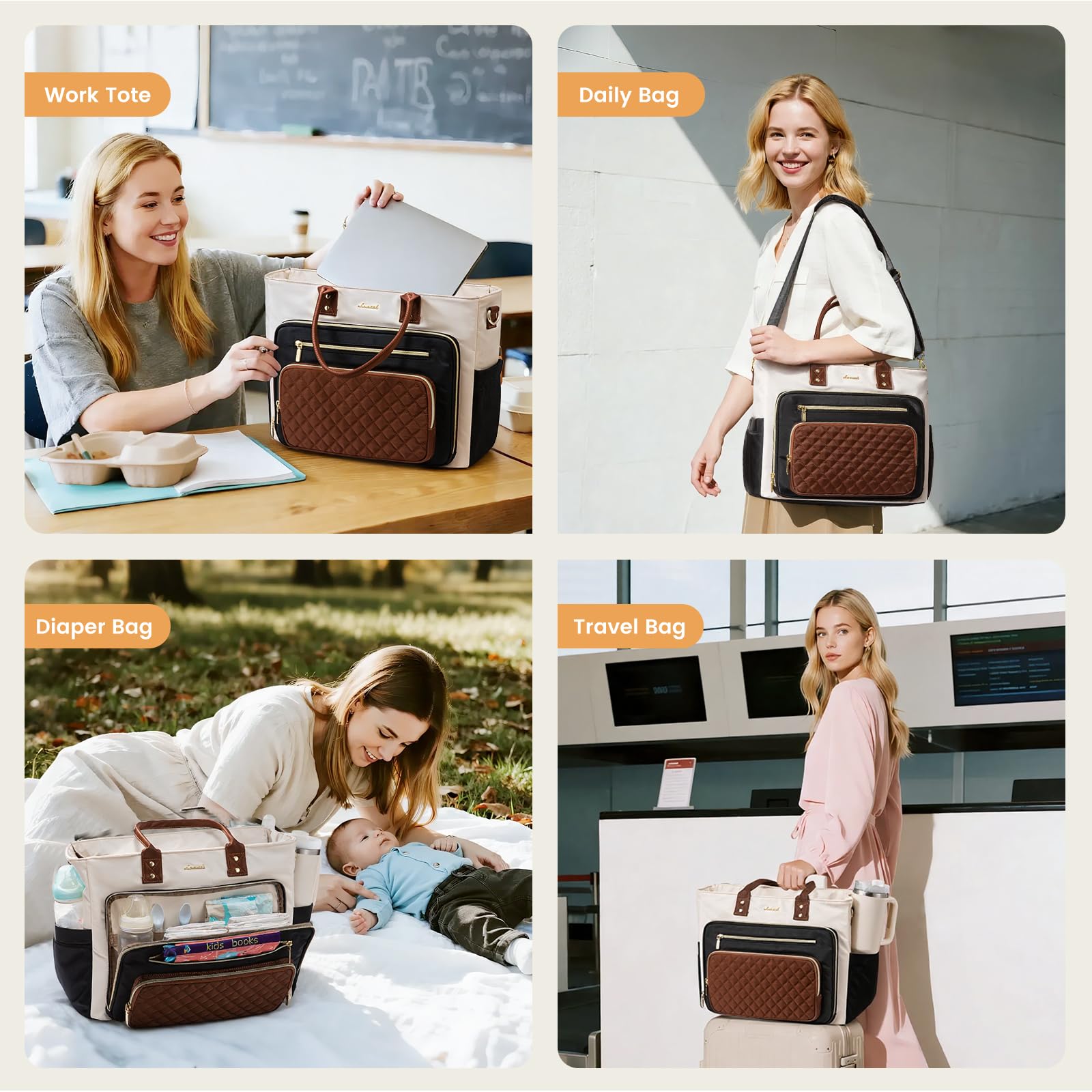 LOVEVOOK ergonomic-shoulder-strap provides comfortable adjustable carry.