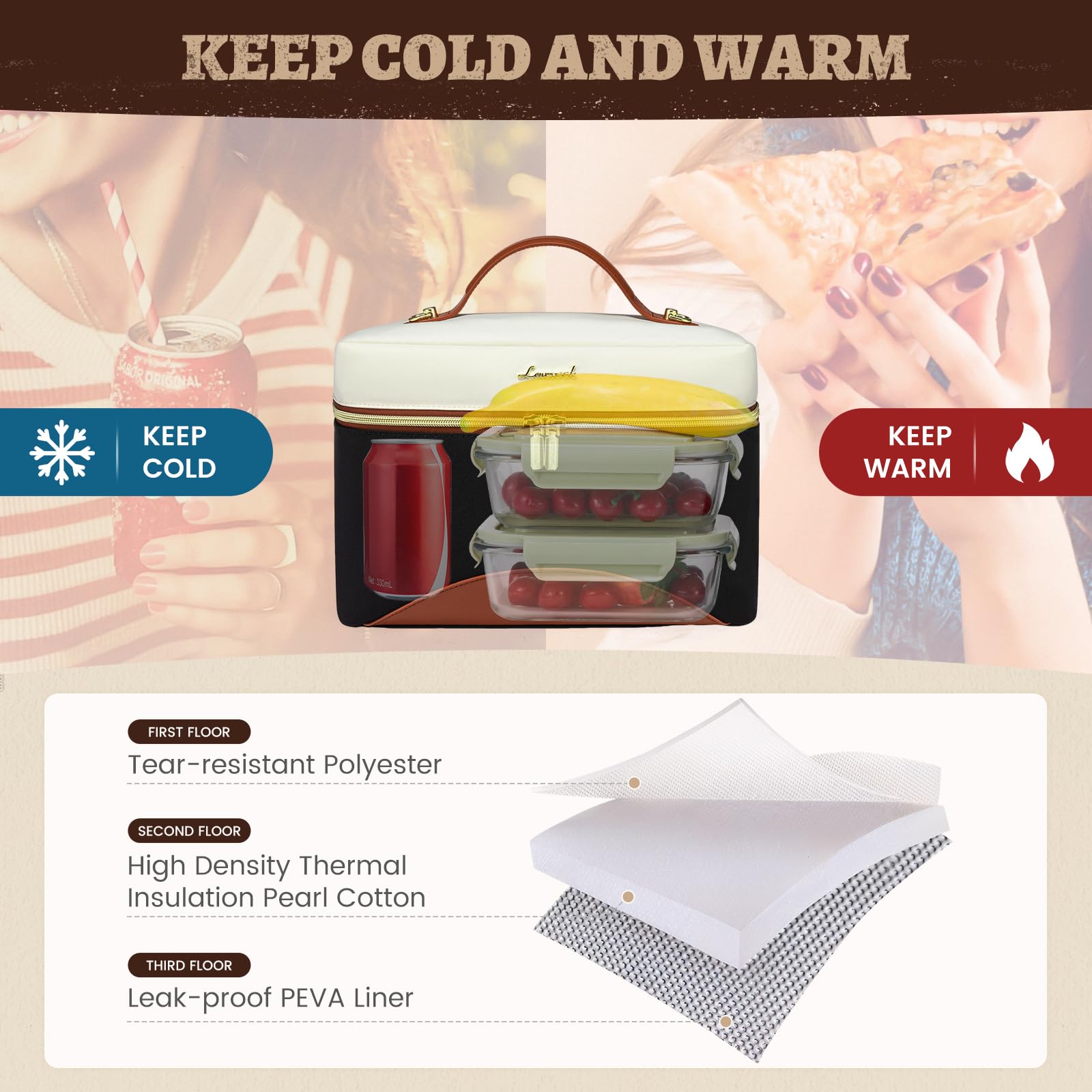 LOVEVOOK leakproof EVA lining keeps interiors clean during commutes