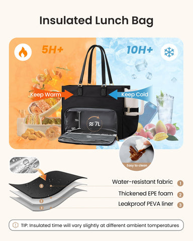 LOVEVOOK front organizer pockets for pens, keys, and earbuds.
