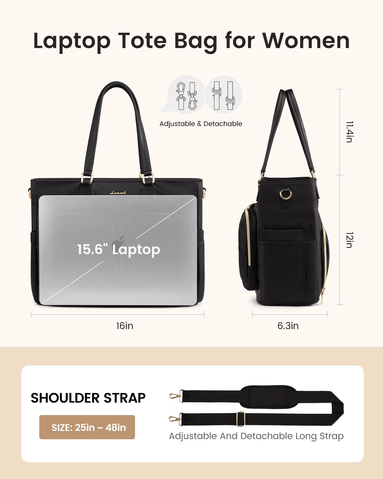 LOVEVOOK insulated lunch compartment keeps meals fresh and leak-free.