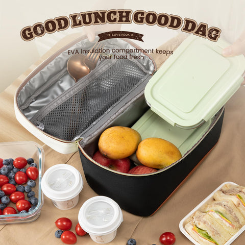 LOVEVOOK lunch tote for office keeps meals organized and ready