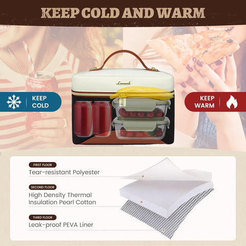 LOVEVOOK three-layer insulation preserves temperature from morning to night