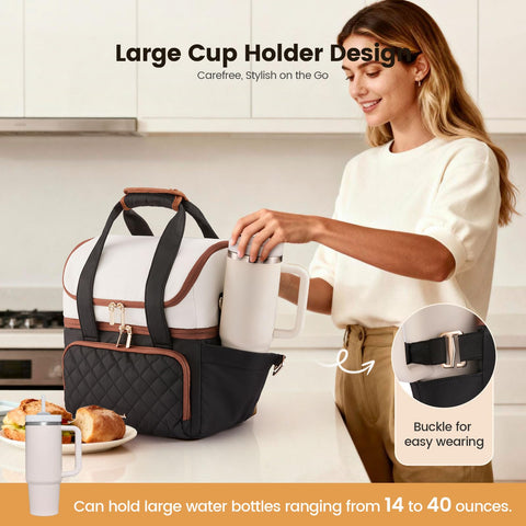 LOVEVOOK double-deck structure keeps meals organized for busy days.