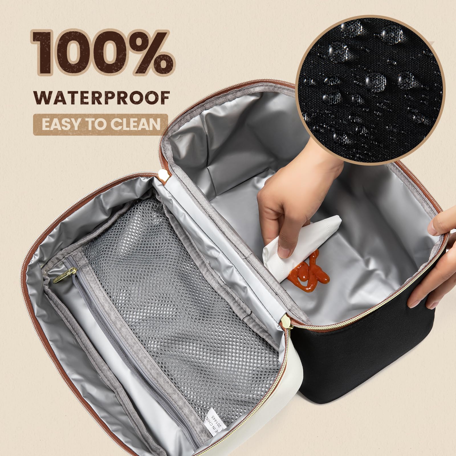 LOVEVOOK easy-clean inner liner simplifies quick cleanup after meals