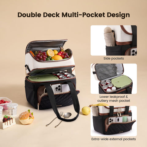 LOVEVOOK front pocket and cup holder keep utensils and water within reach.