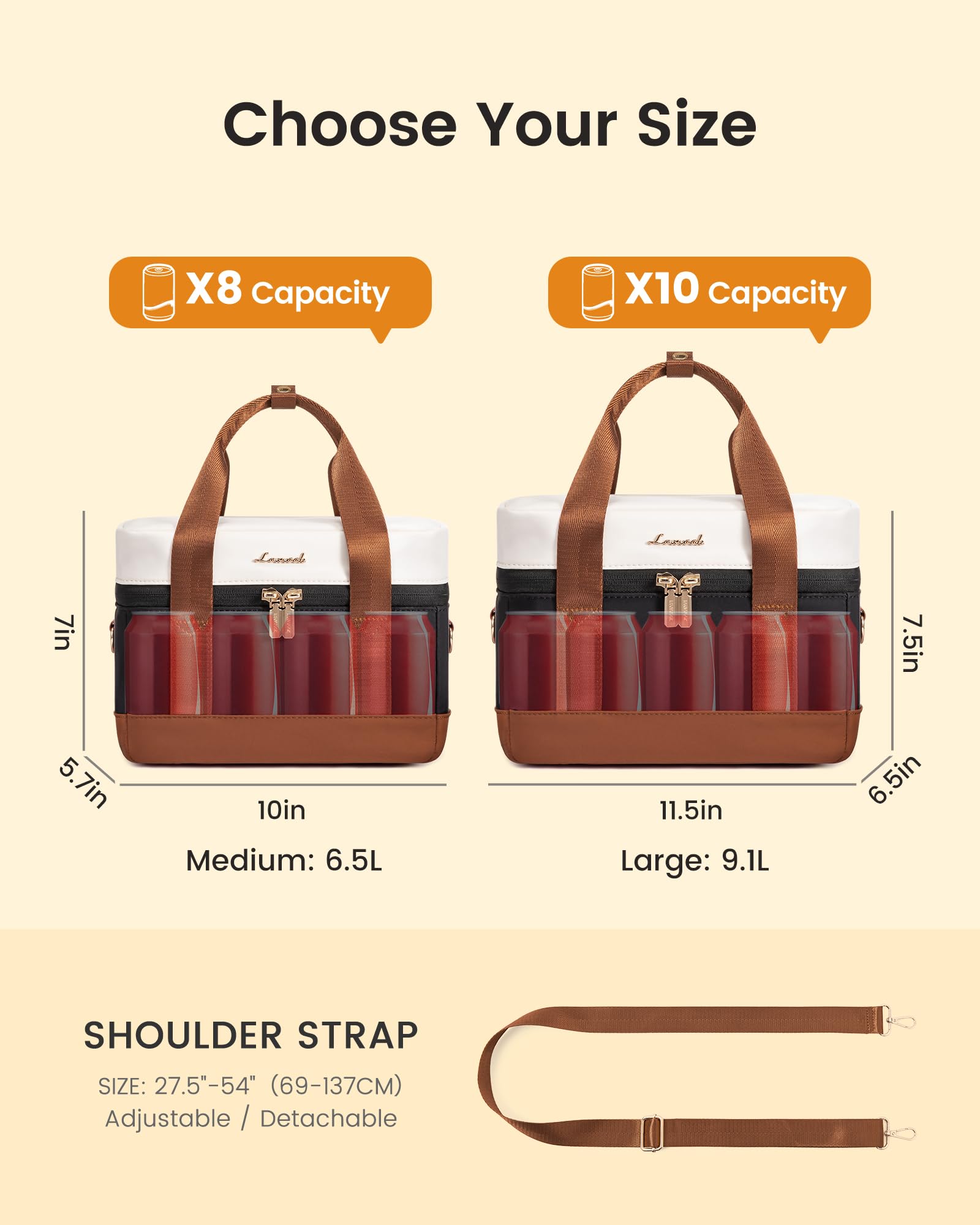 LOVEVOOK insulated lunch bag easy-clean-interior spills wipe clean after meals.