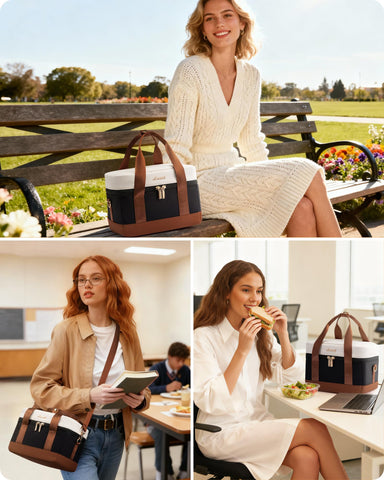 LOVEVOOK insulated lunch bag interior-insulation-layer preserves freshness for long workdays.