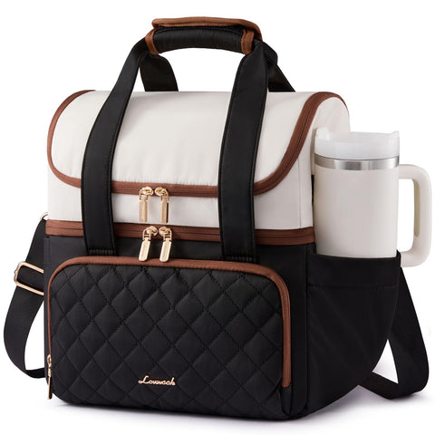 LOVEVOOK insulated lunch bag with a large opening for easy meal access.