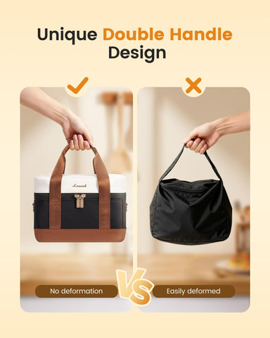 LOVEVOOK insulated lunch bag leakproof-seal keeps contents secure during commutes.