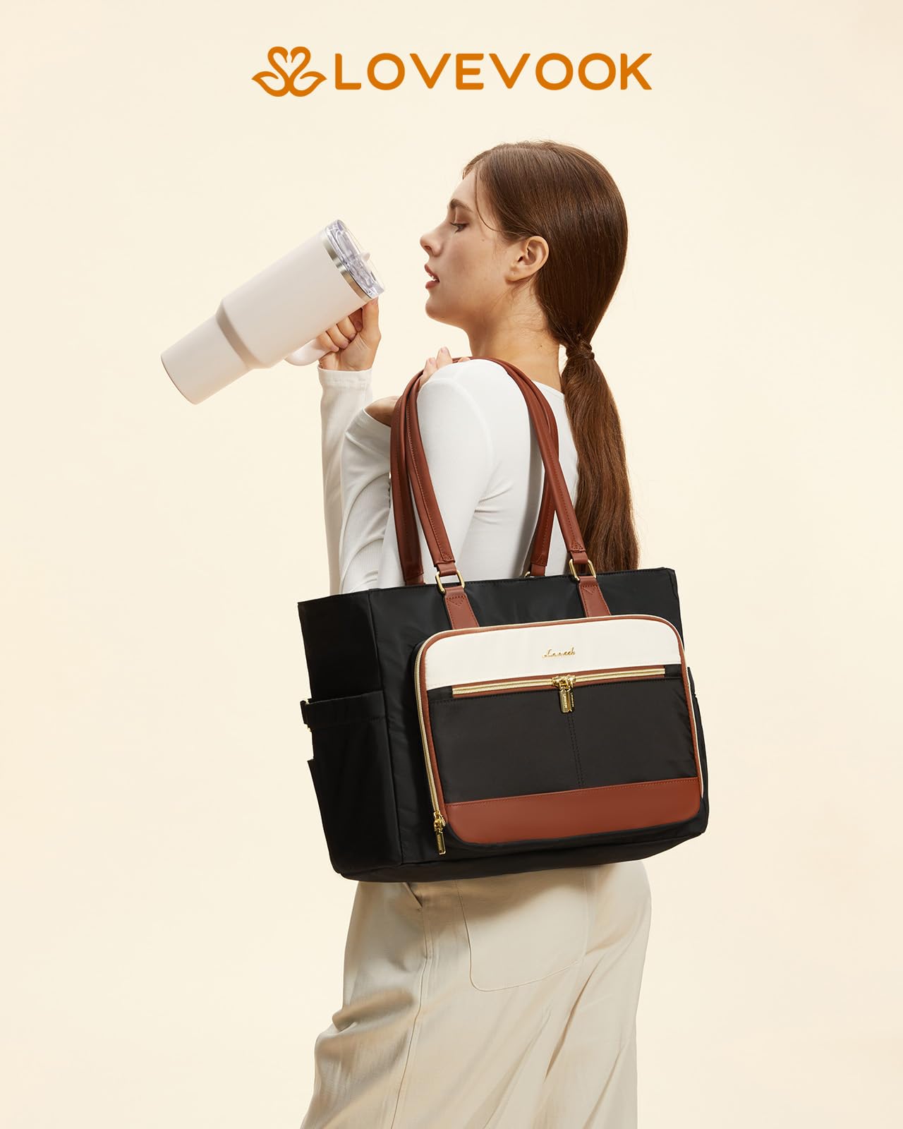 LOVEVOOK insulated lunch compartment keeps meals warm and drinks cool on the go.