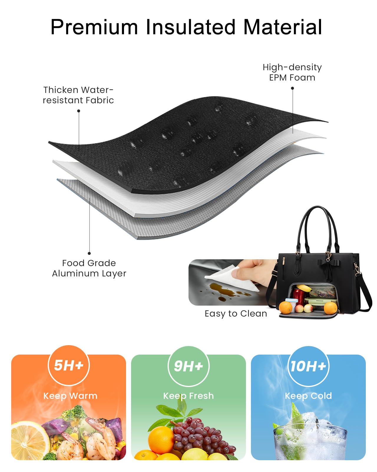 LOVEVOOK large-capacity bag ready for laptops, lunch, and daily essentials