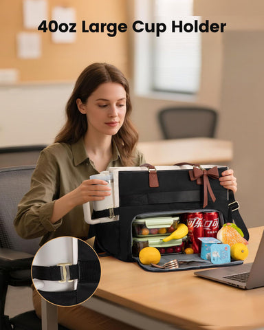 LOVEVOOK large-capacity tote with 17 pockets helps stay organized.
