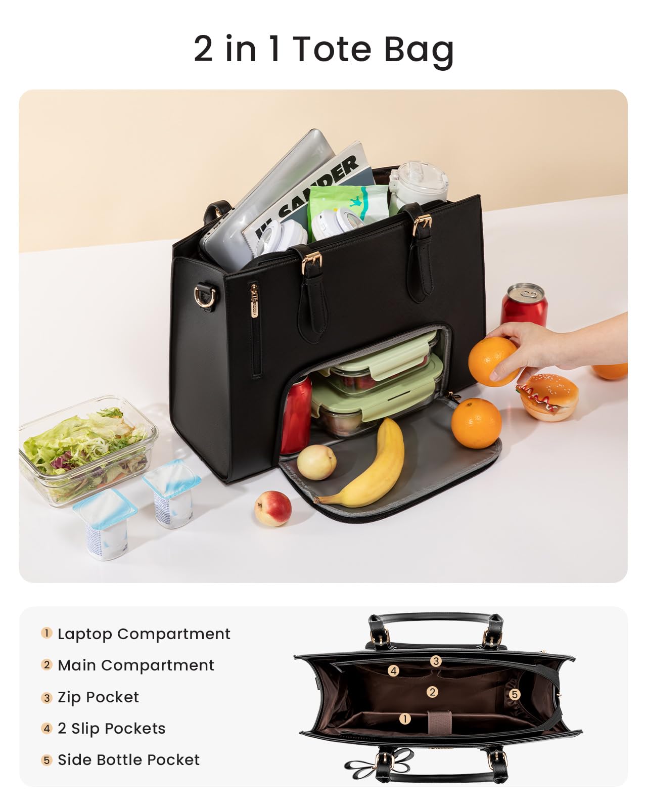LOVEVOOK leakproof cooler function keeps drinks cold for hours