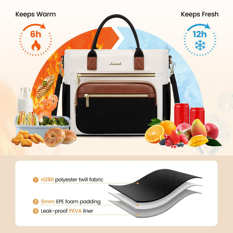 LOVEVOOK lunch bag 13L capacity ideal for daily commuting