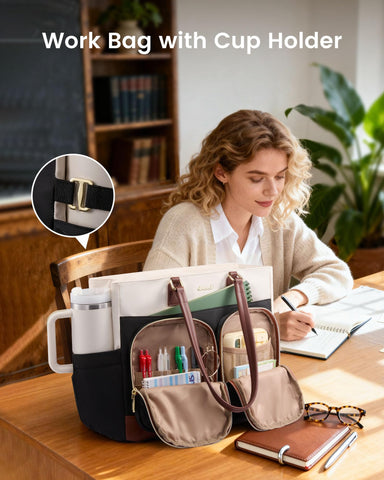 LOVEVOOK front-pockets keep essentials within easy reach at work