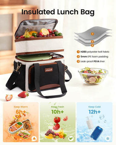 LOVEVOOK lunch bag oversize cup holder fits large bottles securely.