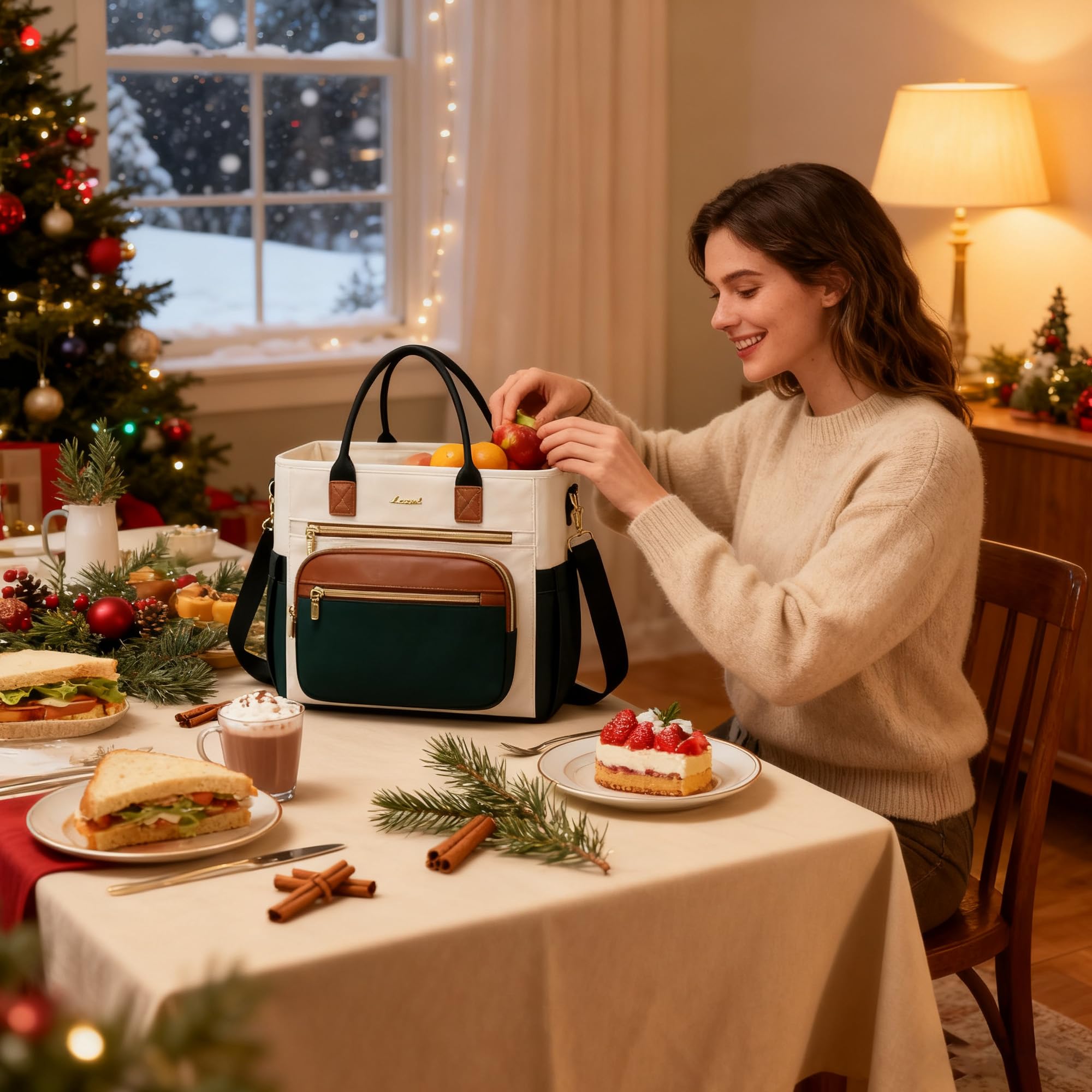 LOVEVOOK reinforced handle and adjustable strap for comfortable carrying
